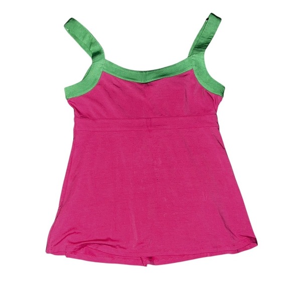 Rare Vtg Lilly Pulitzer Pink & Green Round Neck Top |sz s Cute Summer Fashion : - Picture 3 of 5